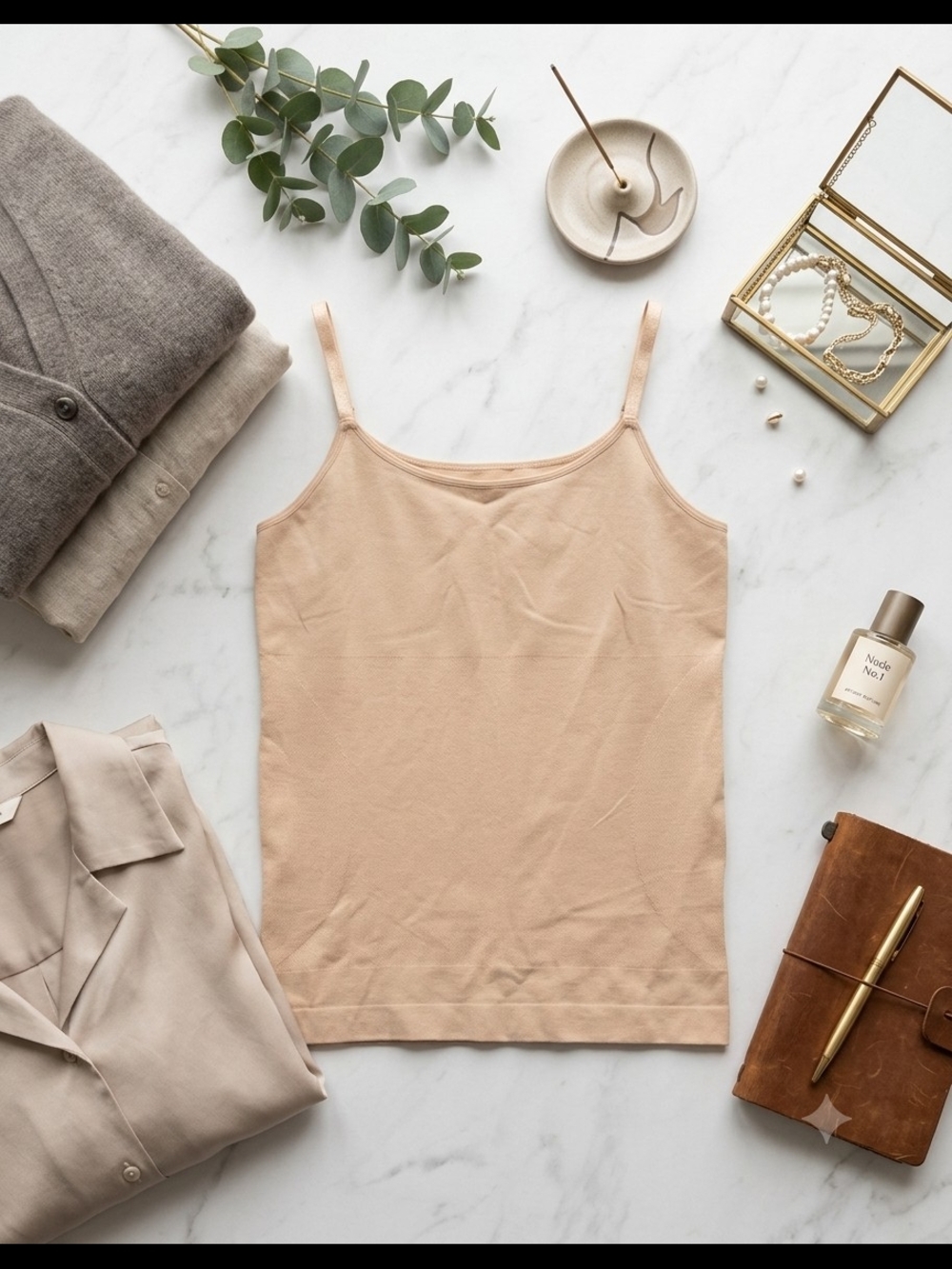 Shapermint Beige Nude Scoop Neck Camisole